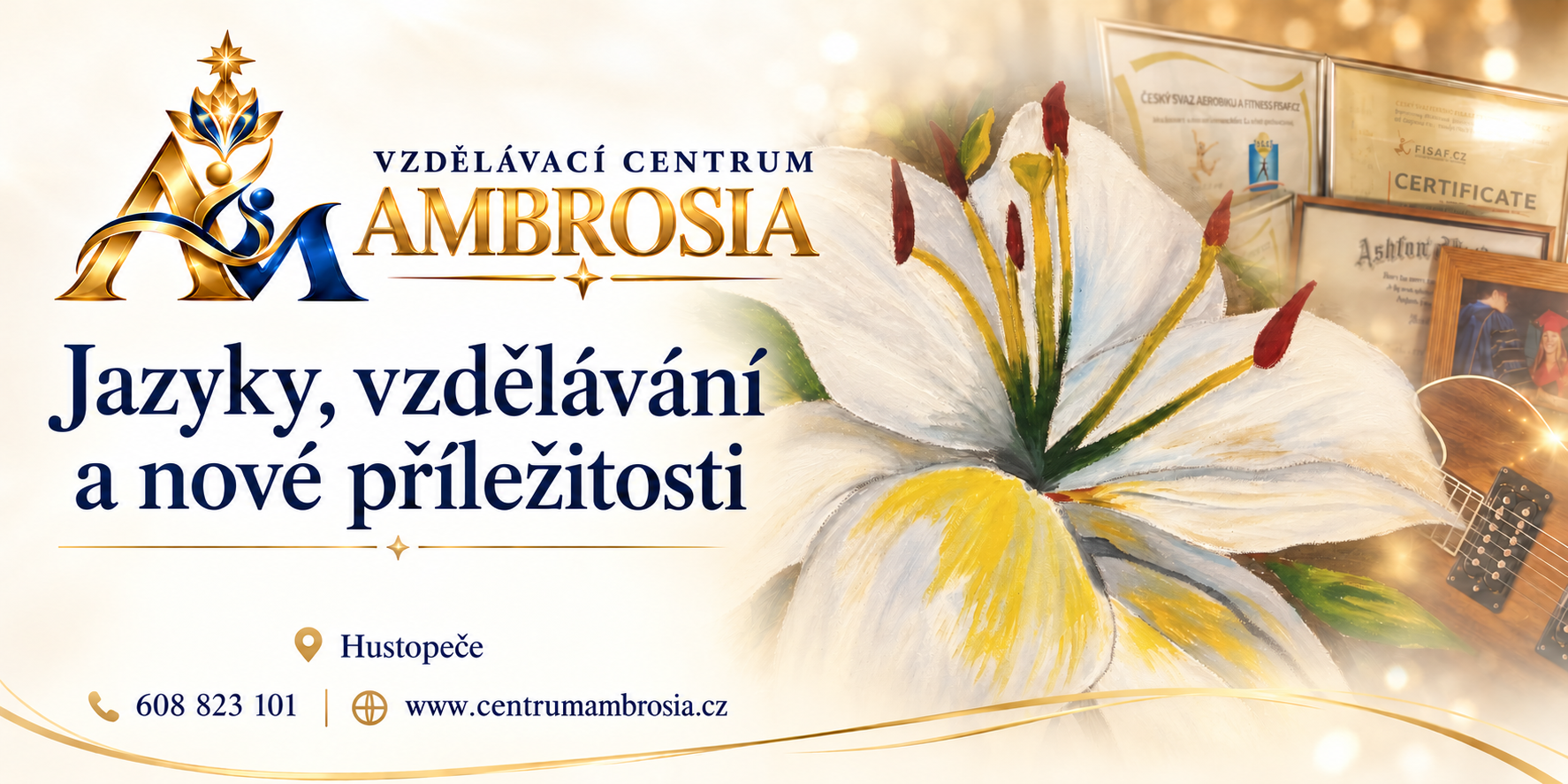 Vizuální motiv Ambrosie s malovanou lilií